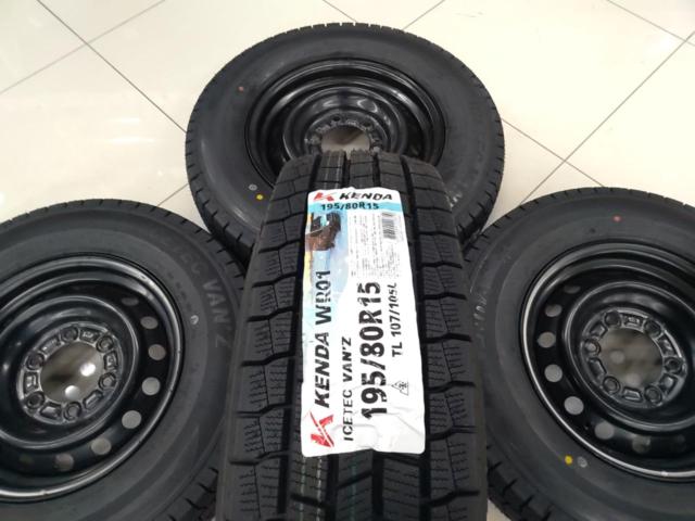 TOYOTA 200系ハイエース 純正スチールホイール + KENDA ICETEC VAN’Z WR01 【☆新品スタッドレスタイヤ付き☆】