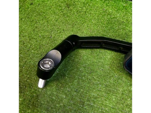【M10/正ネジ】メーカー不明 汎用ブルーレンズスクエアーミラー 左右セット