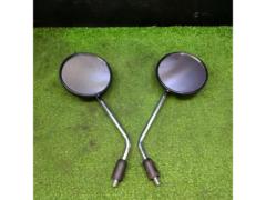 【M10/正ネジ】メーカー不明 汎用丸型ミラー 左右セット