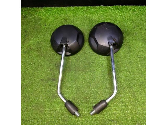 【M10/正ネジ】メーカー不明 汎用丸型ミラー 左右セット