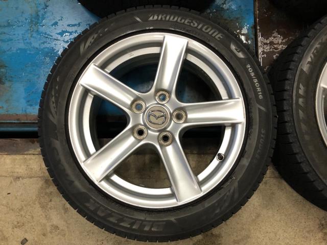 MAZDA NCロードスター 純正ホイール  + BRIDGESTONE BLIZZAK VRX3 205/50R16