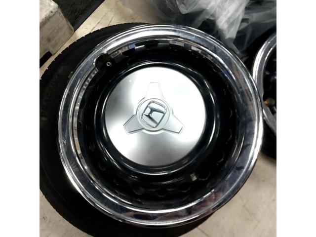 ホンダ  14インチ純正スチールホイール ブラック×メッキリム