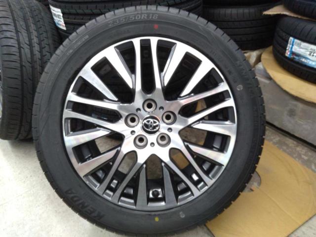 【新品タイヤ付き】30系アルファード前期純正切削光輝ホイール  + KENDA KR201 235/50R18 101V XL