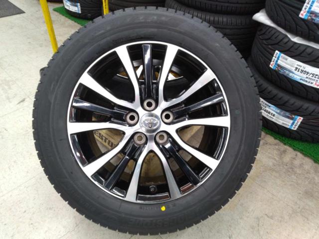【新品VRX付き】50エスティマ ハイブリッド後期純正ホイール  + BRIDGESTONE VRX3 215/60R17 96Q