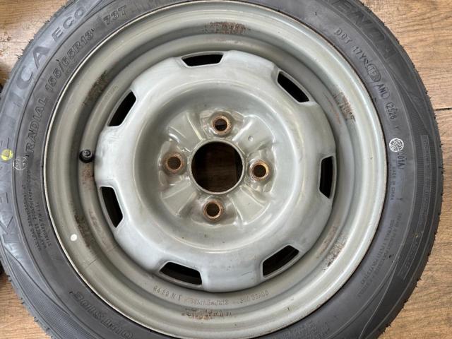 Nissan genuine
B12
Sonny
Genuine steel wheel
+
KENDA
A truly cool and manly use of the KR203!!