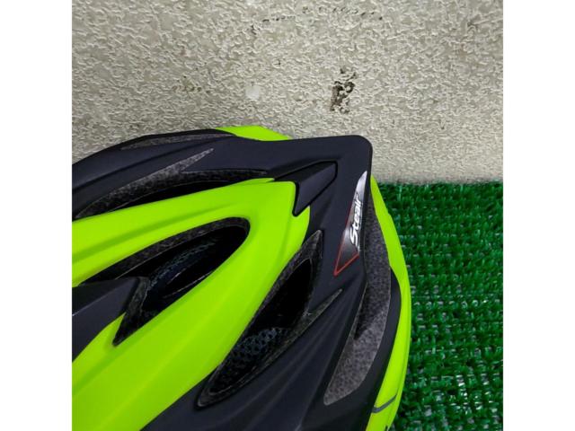 【L/XL】OGK kabuto Steair サイクリングヘルメット ブラック×グレー×グリーン ※JCFステッカー有り