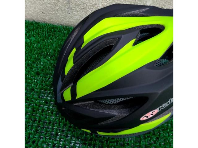 【L/XL】OGK kabuto Steair サイクリングヘルメット ブラック×グレー×グリーン ※JCFステッカー有り