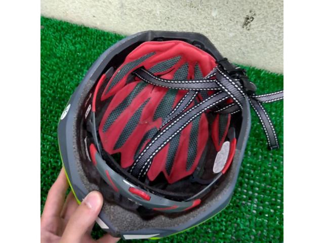 【L/XL】OGK kabuto Steair サイクリングヘルメット ブラック×グレー×グリーン ※JCFステッカー有り
