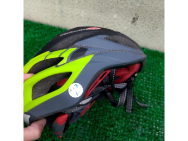 【L/XL】OGK kabuto Steair サイクリングヘルメット ブラック×グレー×グリーン ※JCFステッカー有り