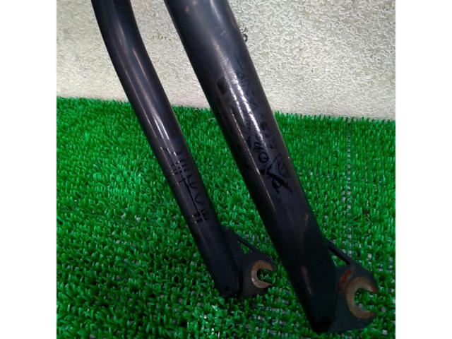コラム長160mm/エンド幅100mm/対応16インチ メーカー不明 BMX用フロントフォーク ブラック
