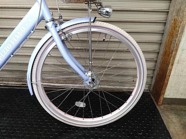 ASAHI CYCLE MEZZO PIANO 22インチシングルギアキッズ自転車 パープル