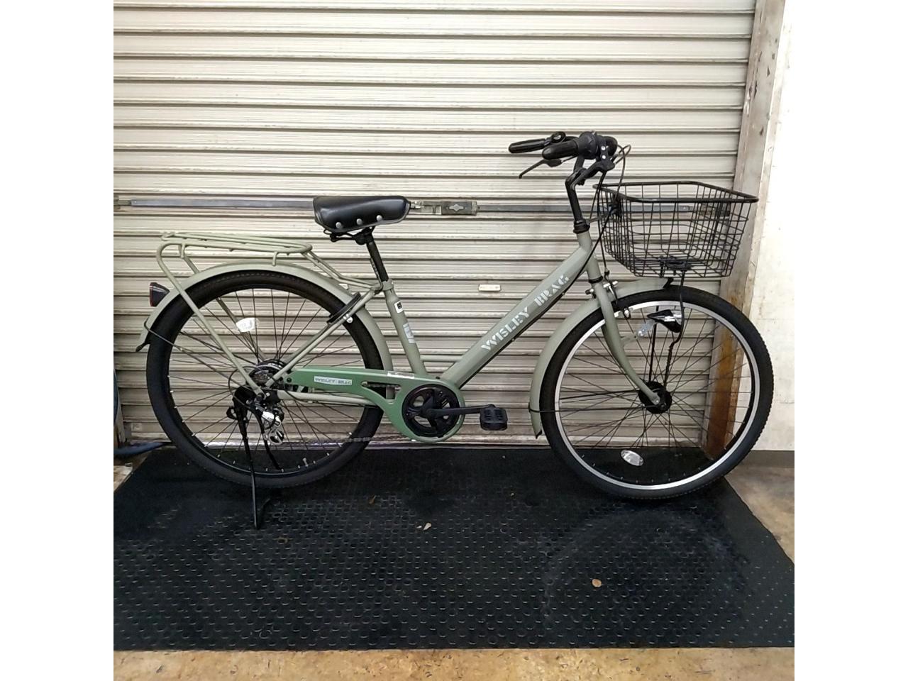 SAIMOTO WISLEY BRAG 26×1.95インチ 外装6段変速 シティサイクル カーキ