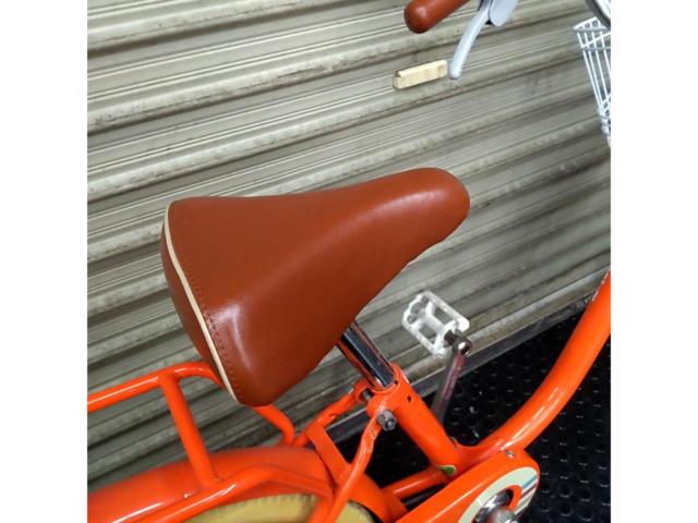 【メーカー不明】18インチ シングルギア キッズサイクル オレンジ