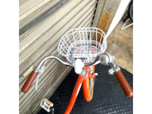 【メーカー不明】18インチ シングルギア キッズサイクル オレンジ