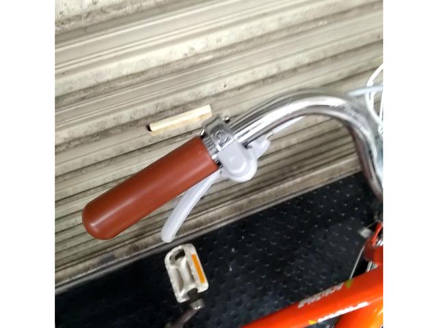 【メーカー不明】18インチ シングルギア キッズサイクル オレンジ