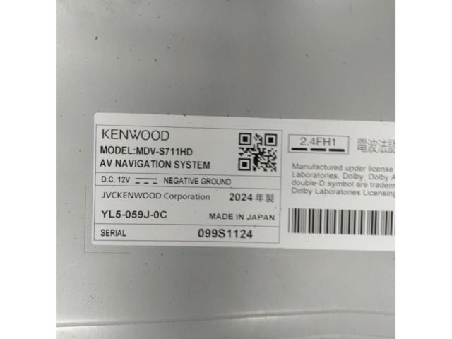 【ディスプレイに線傷】KENWOOD MDV-S711HD