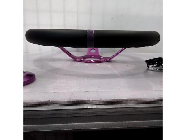 NRG
Deep dish
Purple spokes
Steering