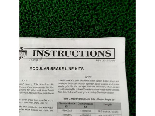 Harley Davidson DIAMONDBLACK LOWER BRAKE LINE KIT 41800587