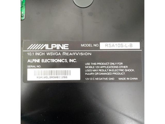 ALPINE RSA10S-L-B 10インチフリップダウンモニター