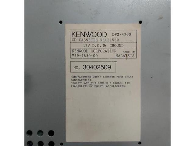 Wakeari
2DIN Cassette Receiver KENWOOD
DPX-4200