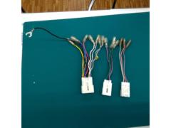 Parts of a Toyota/Daihatsu vehicle (unknown manufacturer): Power cable + rear speaker cable + vehicle speed cable (with minor defects)
