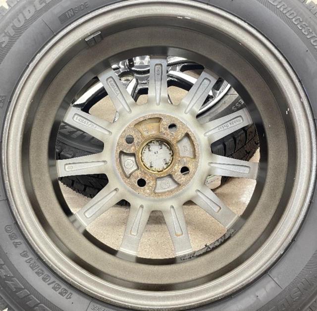 【中古ホイール未使用タイヤ】 ホンダ(HONDA) N-WGN純正 + BRIDGESTONE(ブリヂストン) BLIZZAK VRX3 155/65R14 75Q 2024年製 4本