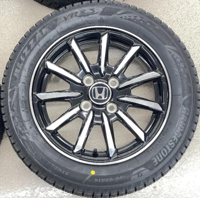 【中古ホイール未使用タイヤ】 ホンダ(HONDA) N-WGN純正 + BRIDGESTONE(ブリヂストン) BLIZZAK VRX3 155/65R14 75Q 2024年製 4本