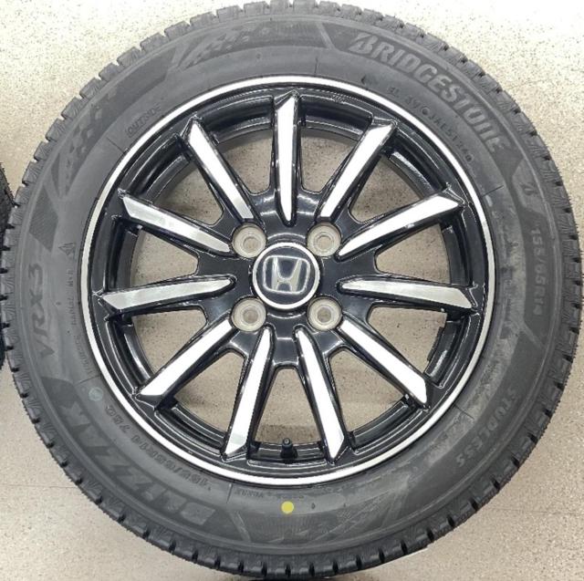 【中古ホイール未使用タイヤ】 ホンダ(HONDA) N-WGN純正 + BRIDGESTONE(ブリヂストン) BLIZZAK VRX3 155/65R14 75Q 2024年製 4本
