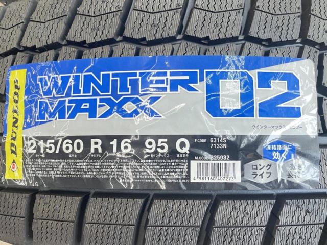 【中古ホイール未使用タイヤ】 ホンダ(HONDA) RV系ヴェゼル純正 + DUNLOP(ダンロップ) WINTERMAXX02 WM02 215/60R16 96Q 2025年製 4本