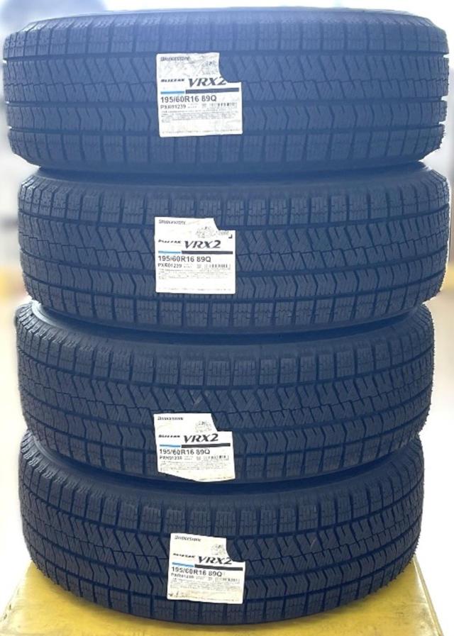 【中古ホイール未使用タイヤ】 スズキ(SUZUKI) フロンクス純正 + BRIDGESTONE(ブリヂストン)BLIZZAK VRX2 195/60R16 89Q 2024年製 4本