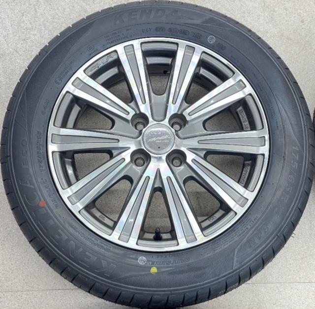 【未使用タイヤ+中古アルミホイールセット】 ENKEI(エンケイ)  SMACK  + KENDA(ケンダ) KR203 175/65R15 84H 2026年製 4本セット