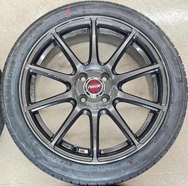【未使用タイヤ+中古アルミホイールセット】 RAYS GRAM LIGHTS 57Transcend+ ロードストーン Eurovis Sport 04 205/45R17 2026年製 4本セット