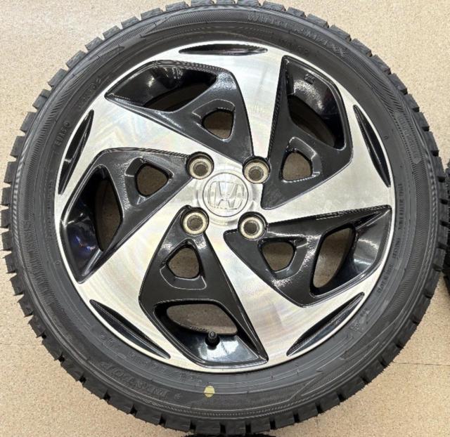 【中古ホイール未使用タイヤ】ホンダ(HONDA) N-WGNカスタム純正 + DUNLOP(ダンロップ) WINTERMAXX02 WM02 165/55R15 75Q 2025年製 4本