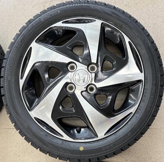 【中古ホイール未使用タイヤ】ホンダ(HONDA) N-WGNカスタム純正 + DUNLOP(ダンロップ) WINTERMAXX02 WM02 165/55R15 75Q 2025年製 4本