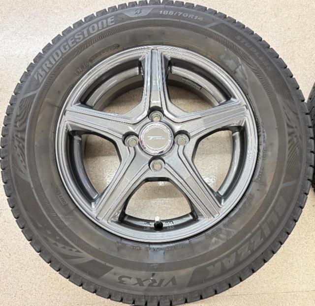 BRIDGESTONE TOPRUN VR5 + BRIDGESTONE BLIZZAK VRX3 185/70R14 88Q 2025年製 4本