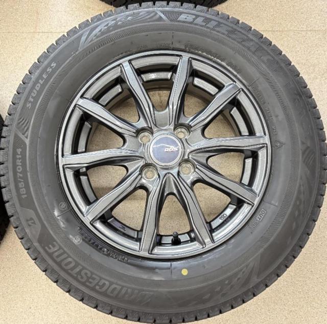 BADX D.O.S GAVIAL III + BRIDGESTONE(ブリヂストン) BLIZZAK VRX3 185/70R14 88Q 2024年製 4本