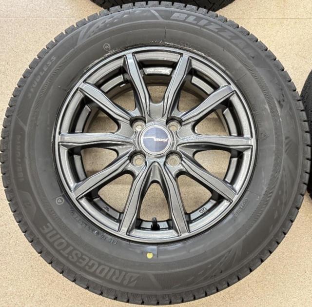 BADX D.O.S GAVIAL III + BRIDGESTONE(ブリヂストン) BLIZZAK VRX3 185/70R14 88Q 2024年製 4本