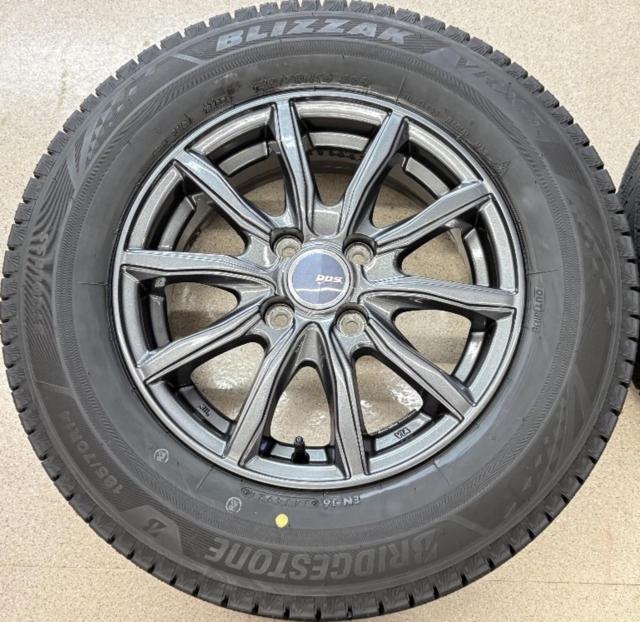 BADX D.O.S GAVIAL III + BRIDGESTONE(ブリヂストン) BLIZZAK VRX3 185/70R14 88Q 2024年製 4本