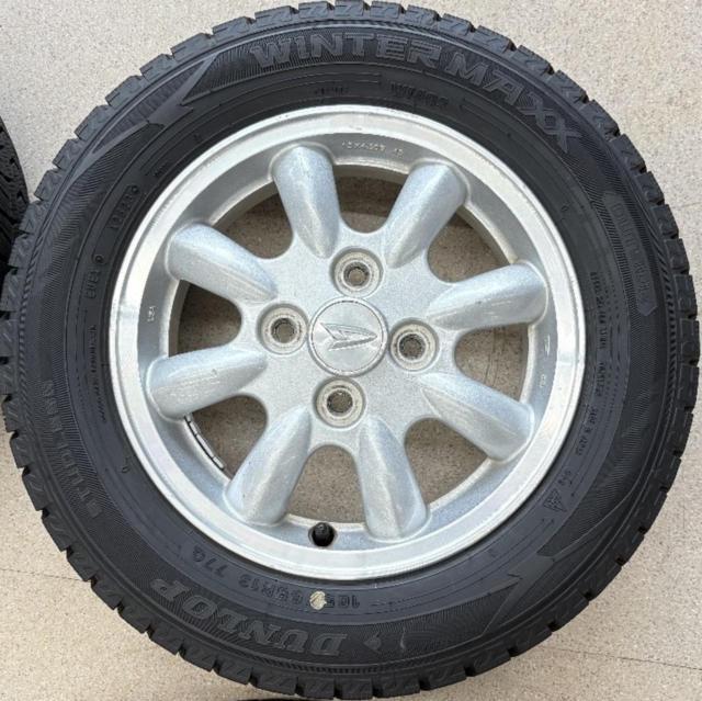 ダイハツ(DAIHATSU) 8スポークホイール + DUNLOP(ダンロップ) WINTERMAXX02 WM02 165/65R13 77Q 2023年製 4本