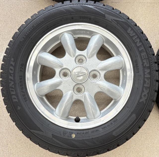ダイハツ(DAIHATSU) 8スポークホイール + DUNLOP(ダンロップ) WINTERMAXX02 WM02 165/65R13 77Q 2023年製 4本