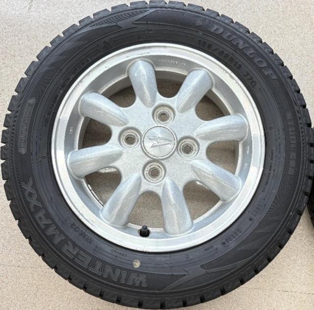 ダイハツ(DAIHATSU) 8スポークホイール + DUNLOP(ダンロップ) WINTERMAXX02 WM02 165/65R13 77Q 2023年製 4本
