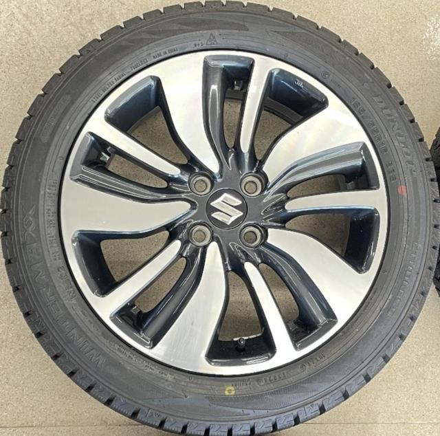 【中古ホイール未使用タイヤ】 スズキ ZC83S スイフトRS純正 + DUNLOP(ダンロップ) WINTERMAXX02 WM02 185/55R16 83S 2024年製 4本