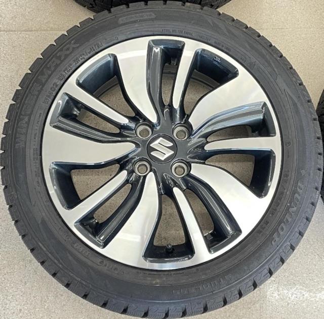 【中古ホイール未使用タイヤ】 スズキ ZC83S スイフトRS純正 + DUNLOP(ダンロップ) WINTERMAXX02 WM02 185/55R16 83S 2024年製 4本