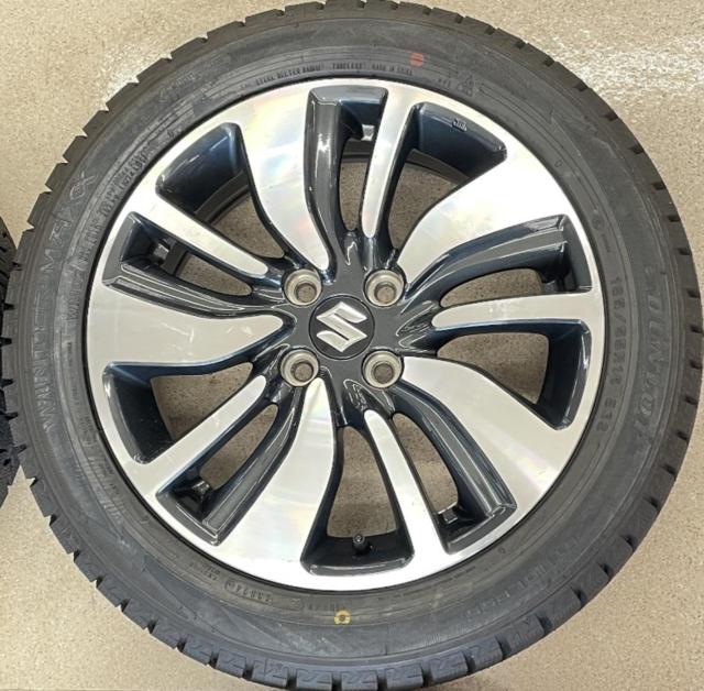 【中古ホイール未使用タイヤ】 スズキ ZC83S スイフトRS純正 + DUNLOP(ダンロップ) WINTERMAXX02 WM02 185/55R16 83S 2024年製 4本