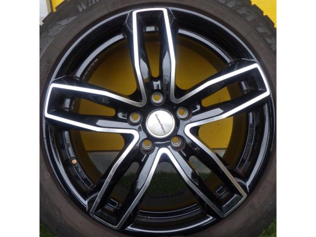【ホイールのみ4本】EUROTECH ブラックポリッシュホイール 【7Jx17+45 108-5H】