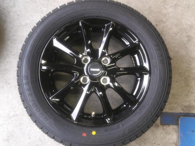 BRIDGESTONE LANX L5 ブラック + GOODYEAR 〔ICE NAVI 8〕 155/65-14 未使用 4本セット