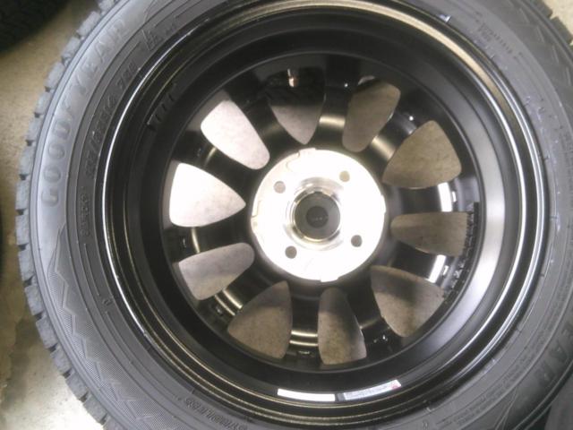 BRIDGESTONE LANX L5 ブラック + GOODYEAR 〔ICE NAVI 8〕 155/65-14 未使用 4本セット