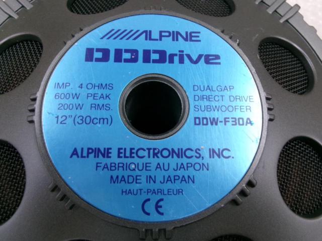 ALPINE
DDDrive
DDW-F30A
* '12 (30cm) woofer