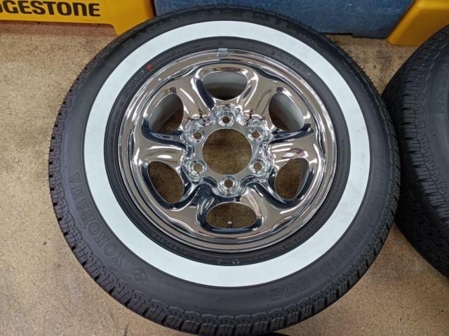 日産純正 D21系 テラノ純正 スチールホイール + YOKOHAMA RADIAL 360 97S ※ホワイトリボンタイヤ!! 貨物タイヤではありません。