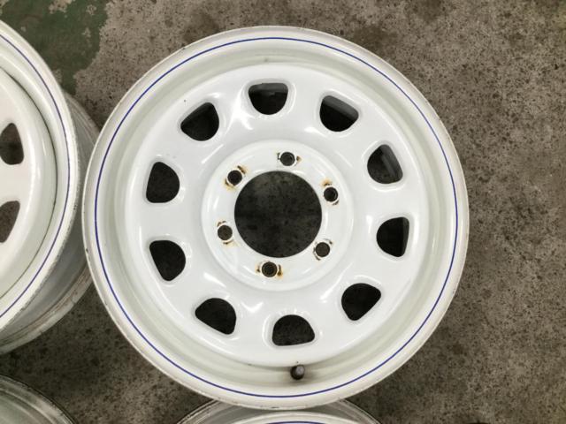 メーカー不明 ホワイトスチールホイール
